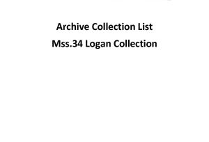 Mss 34 Logan Collection